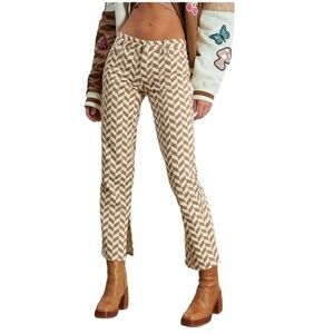 🔻NWT PacSun Brown Chevron Low Rise Straight Leg Jeans